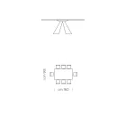 Spisebord i HPL-laminat og høj kvalitet lavet i italiensk stål - dalmatisk Viadurini