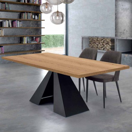 Spisebord i HPL-laminat og høj kvalitet lavet i italiensk stål - dalmatisk Viadurini