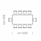 Spisebord i HPL Laminat og Fine Made in Italy Steel - Settimmio Viadurini