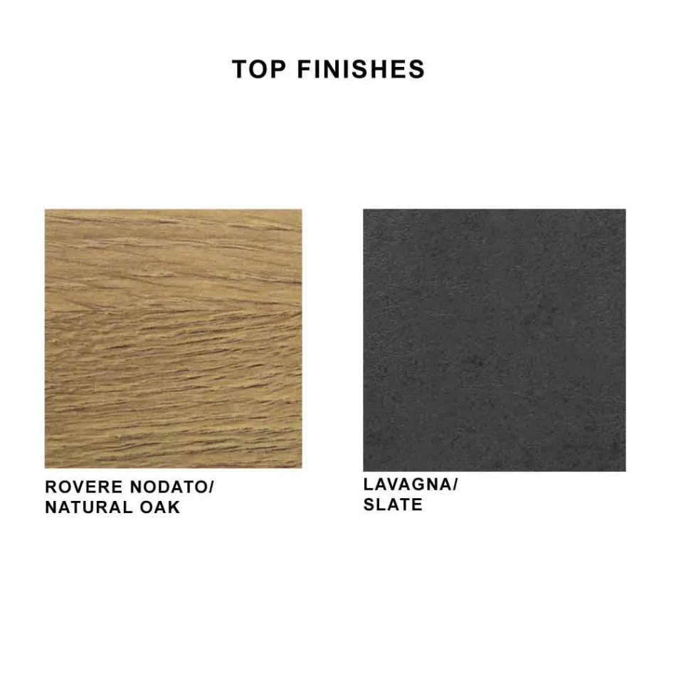 Spisebord i HPL Laminat og Fine Made in Italy Steel - Settimmio Viadurini