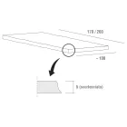 Spisebord i træ og aluminium Fremstillet i Italien, Precious - Lingotto Viadurini