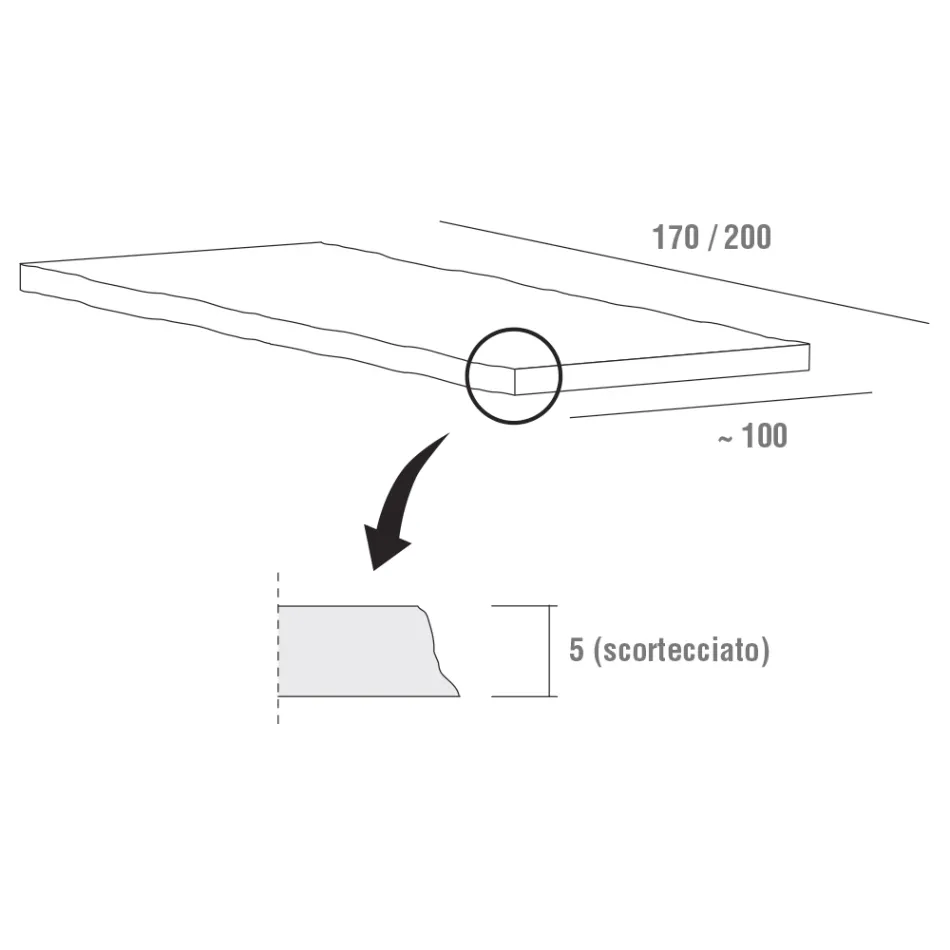 Spisebord i træ og aluminium Fremstillet i Italien, Precious - Lingotto Viadurini