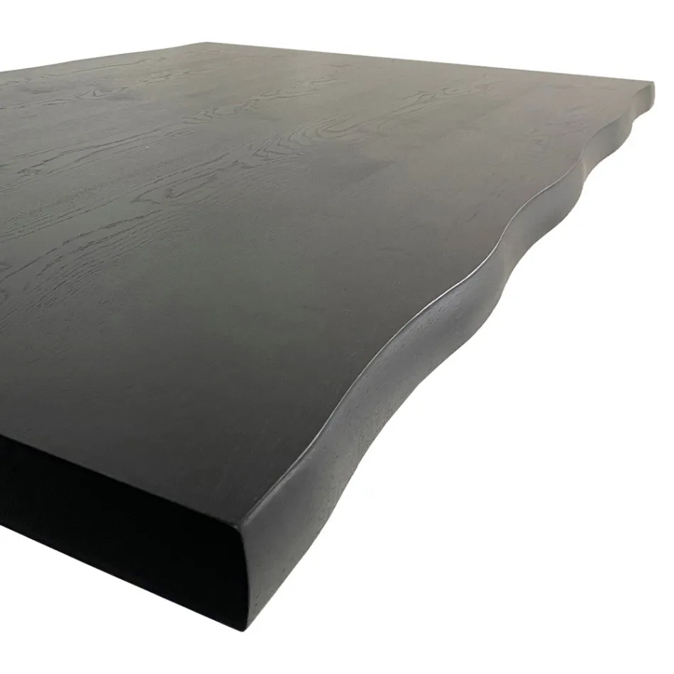 Spisebord i fineret træ og stål lavet i Italien - Ezzellino Viadurini