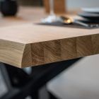 Spisebord i fineret træ og metal Fremstillet i Italien - Persico Viadurini
