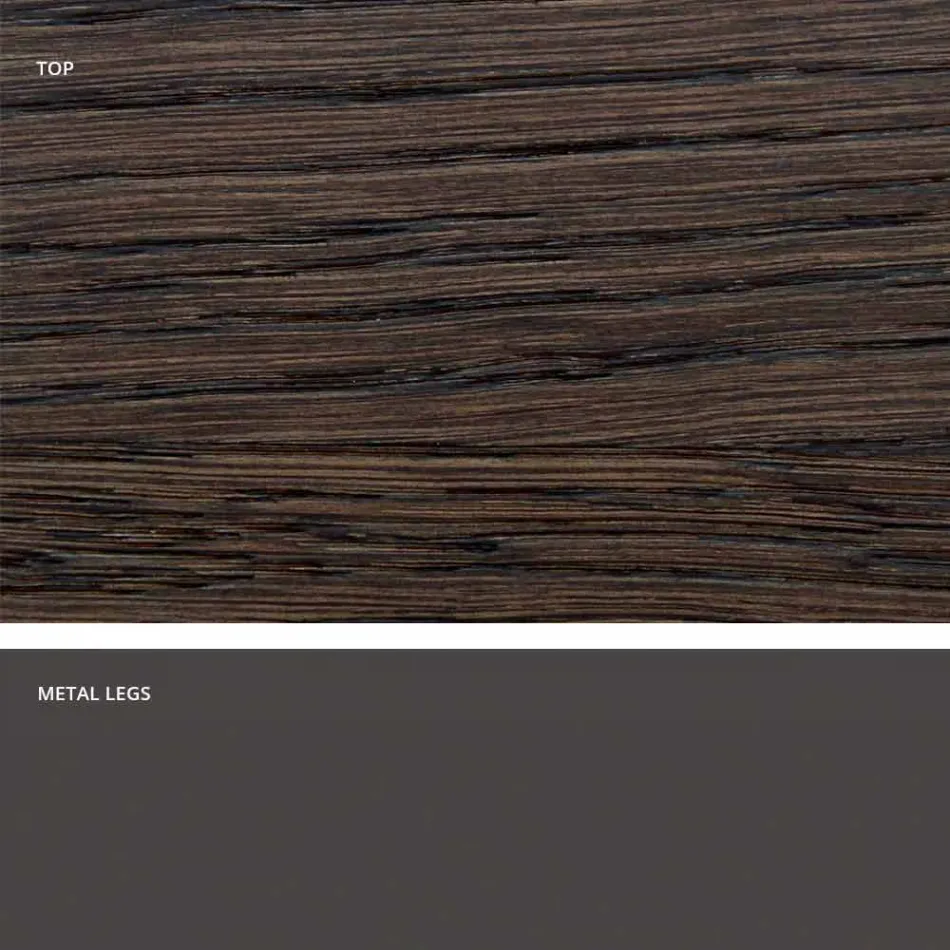 Spisebord i moderne massivt træ lavet i Italien, Mitia Viadurini