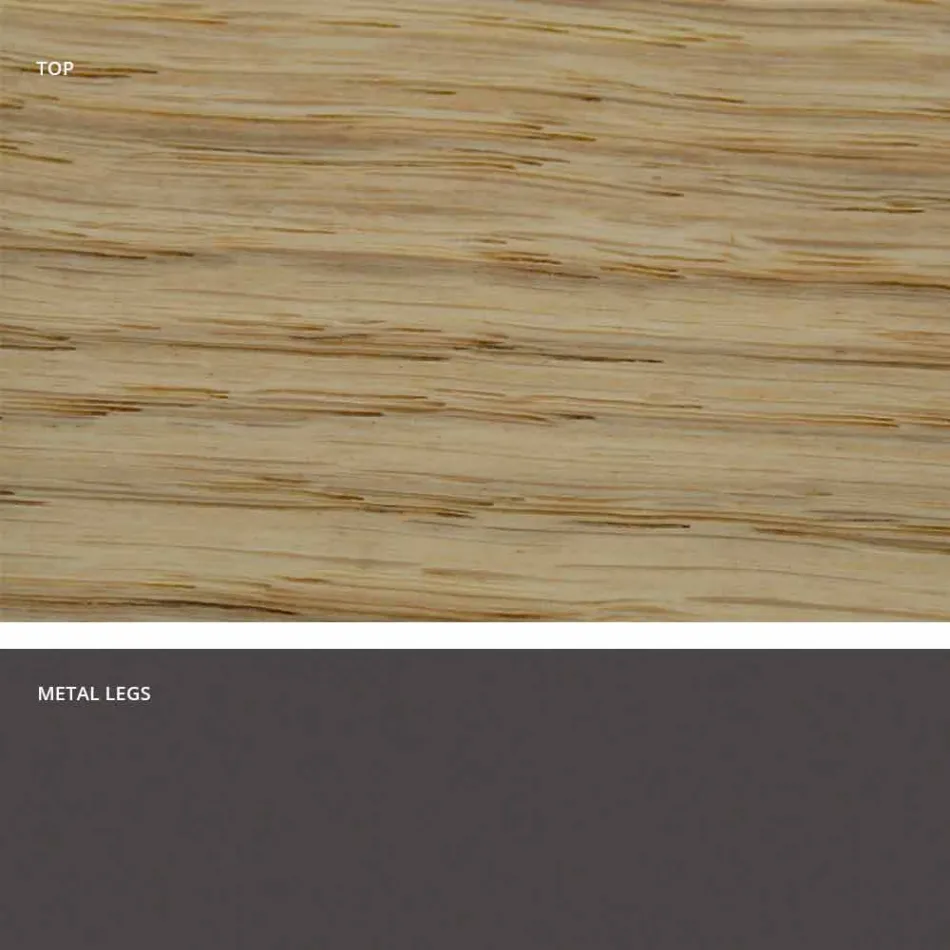 Spisebord i moderne massivt træ lavet i Italien, Mitia Viadurini