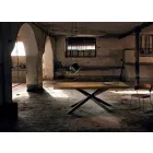 Moderne massivt træ spisebord lavet i Italien Oncino Viadurini