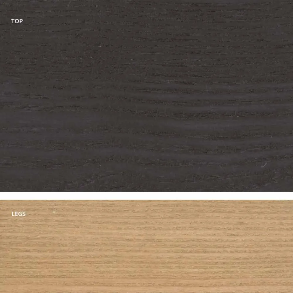 Mdf design træ spisebord lavet i Italien, Egisto Viadurini