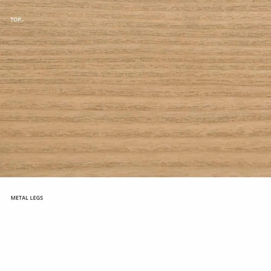 Spisebord i MDF træ og moderne metal lavet i Italien, Dionigi Viadurini