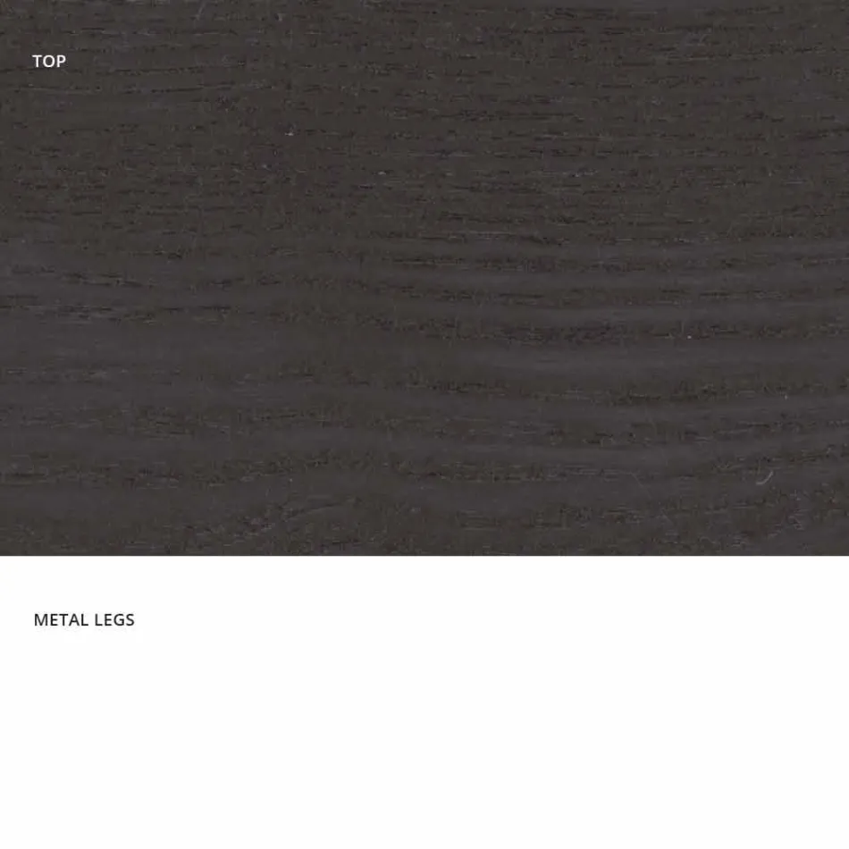 Spisebord i MDF træ og moderne metal lavet i Italien, Dionigi Viadurini