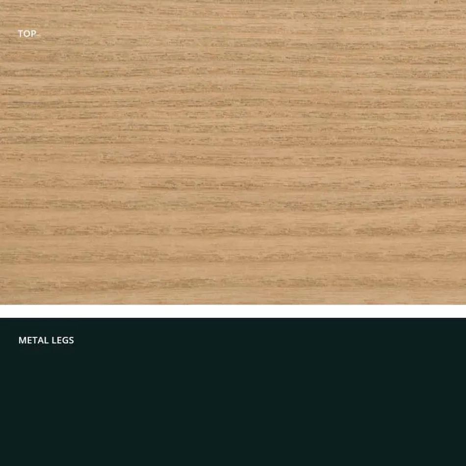 Spisebord i MDF træ og moderne metal lavet i Italien, Dionigi Viadurini