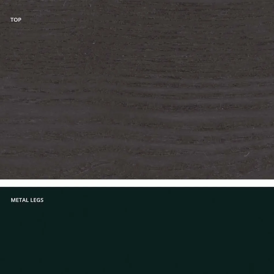 Spisebord i MDF træ og moderne metal lavet i Italien, Dionigi Viadurini