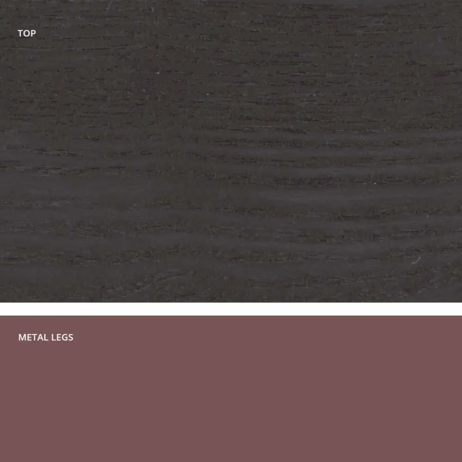 Spisebord i MDF træ og moderne metal lavet i Italien, Dionigi Viadurini