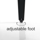 Spisebord i Mdf eg finish og mat sort stål - Gherardo Viadurini