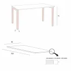 Spisebord i melamin og malet metal fremstillet i Italien - Remigio Viadurini