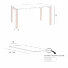 Spisebord i melamin og malet metal fremstillet i Italien - Remigio Viadurini