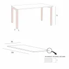 Spisebord i melamin og malet metal fremstillet i Italien - Remigio Viadurini
