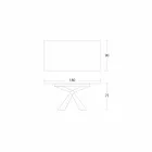 Metal spisebord og keramisk top Fremstillet i Italien Design - Anaconda Viadurini