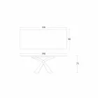 Metal spisebord og keramisk top Fremstillet i Italien Design - Anaconda Viadurini