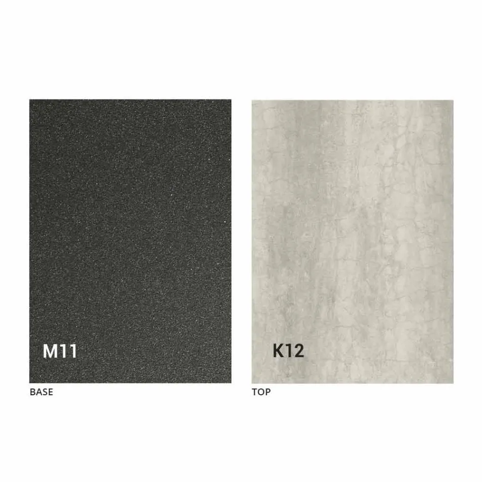 Metal spisebord og keramisk top Fremstillet i Italien Design - Anaconda Viadurini