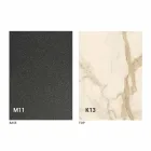 Metal spisebord og keramisk top Fremstillet i Italien Design - Anaconda Viadurini