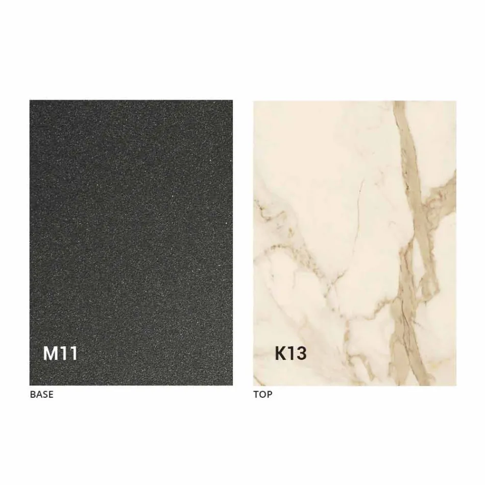 Metal spisebord og keramisk top Fremstillet i Italien Design - Anaconda Viadurini