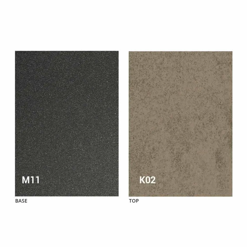 Metal spisebord og keramisk top Fremstillet i Italien Design - Anaconda Viadurini