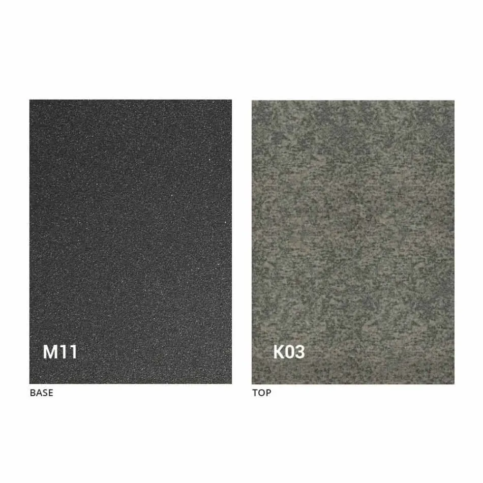 Metal spisebord og keramisk top Fremstillet i Italien Design - Anaconda Viadurini