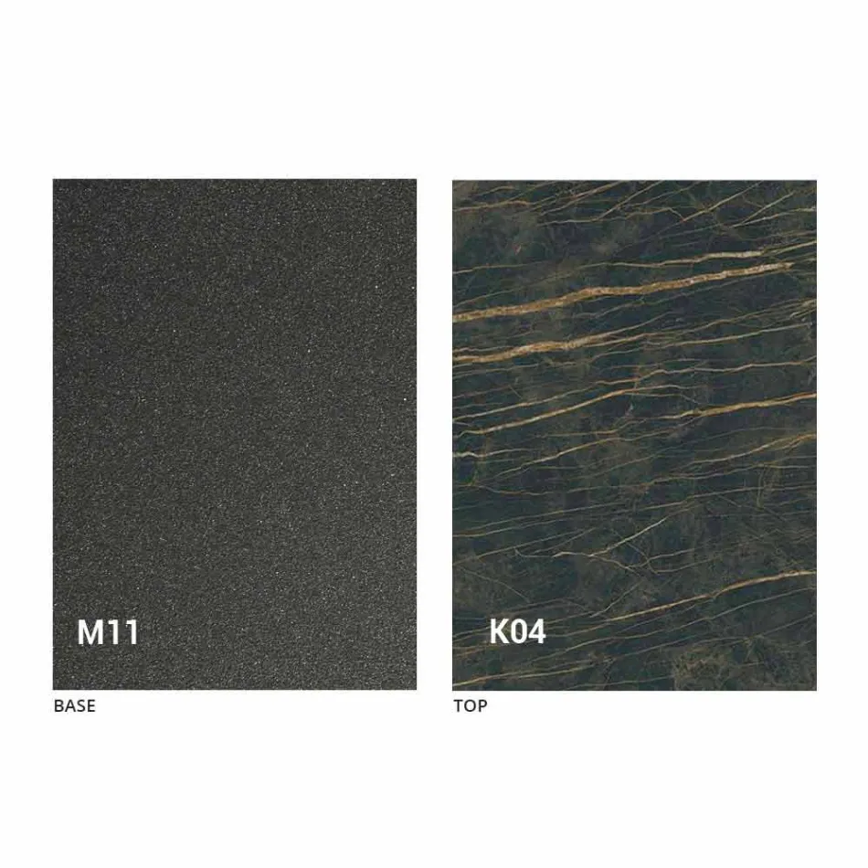 Metal spisebord og keramisk top Fremstillet i Italien Design - Anaconda Viadurini