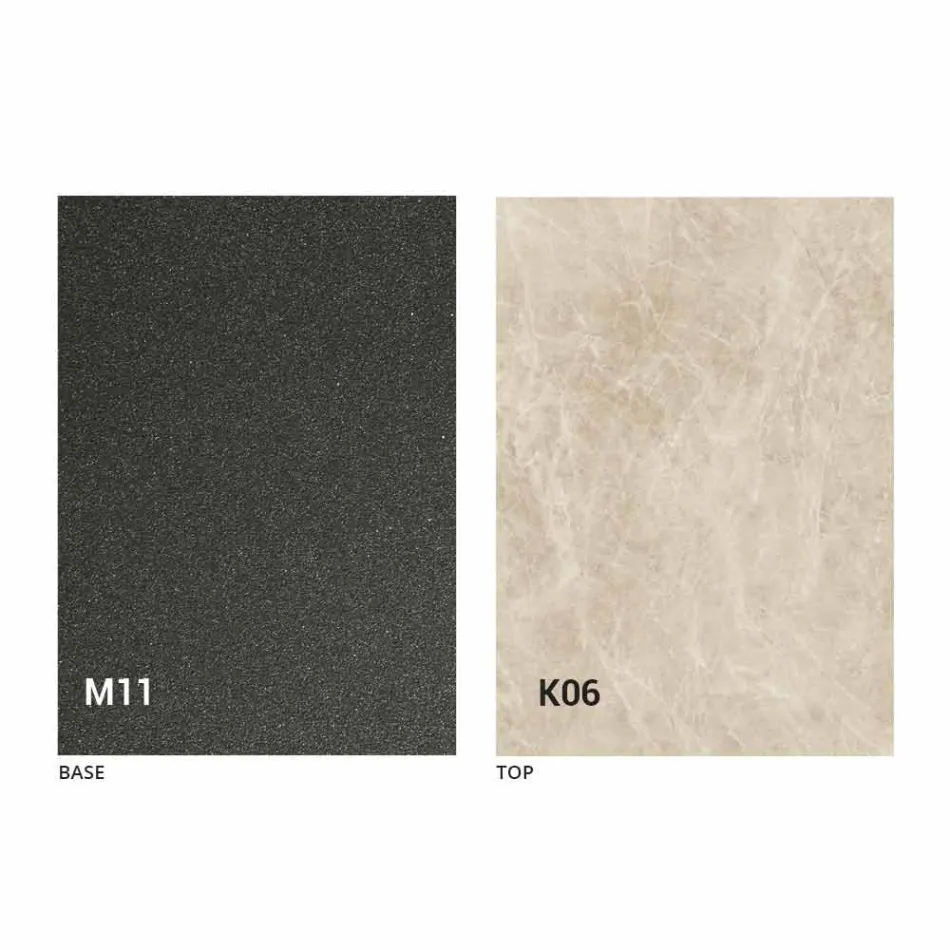 Metal spisebord og keramisk top Fremstillet i Italien Design - Anaconda Viadurini