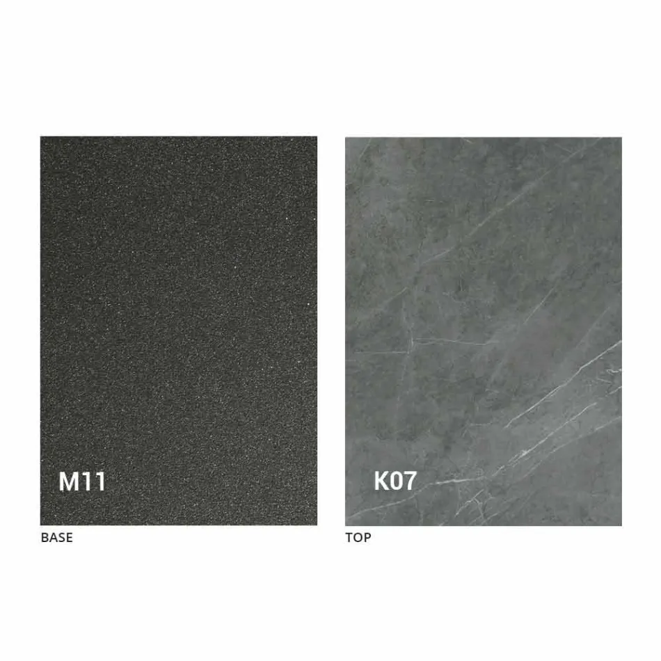 Metal spisebord og keramisk top Fremstillet i Italien Design - Anaconda Viadurini