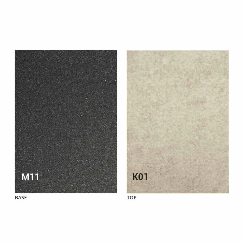 Metal spisebord og keramisk top Fremstillet i Italien Design - Anaconda Viadurini