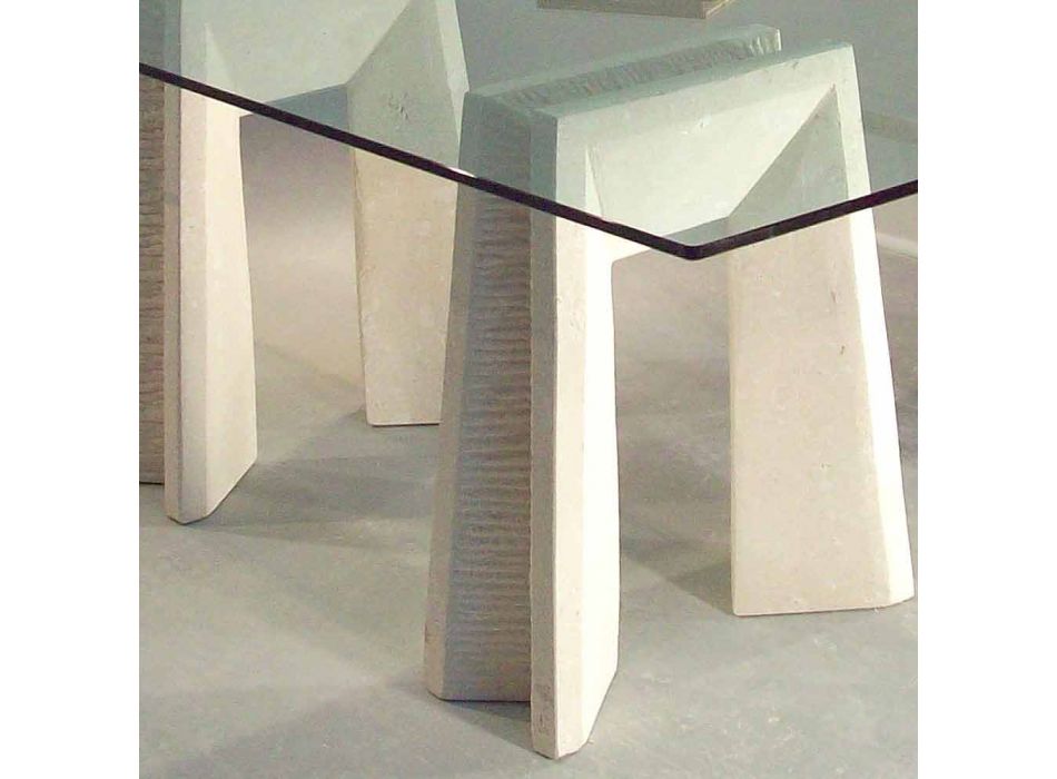 sten spisebord og moderne design krystal Arianna Viadurini