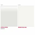 Spisebord i hvidt glas og malet metal fremstillet i Italien - Broche Viadurini