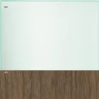 Spisebord i glas og ben i eg eller Canaletto valnød - Aschio Viadurini