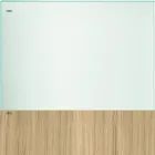 Spisebord i glas og ben i eg eller Canaletto valnød - Aschio Viadurini