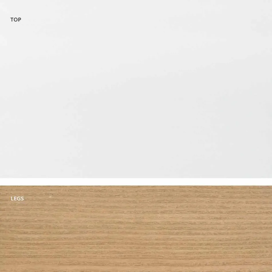 Spisebord i glas og massivt træ lavet i Italien, Egisto Viadurini