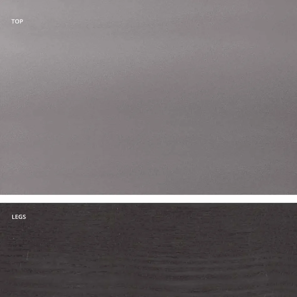 Spisebord i glas og massivt træ lavet i Italien, Egisto Viadurini