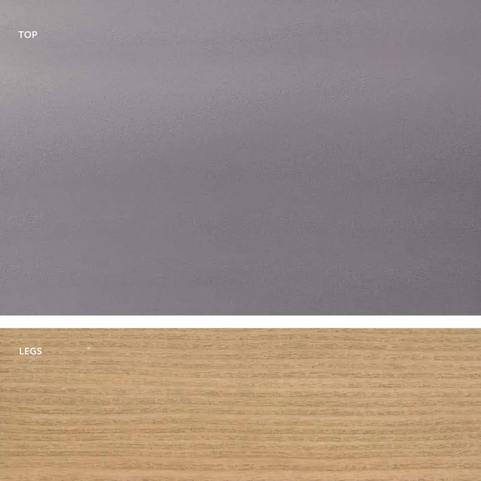 Spisebord i glas og massivt træ lavet i Italien, Egisto Viadurini