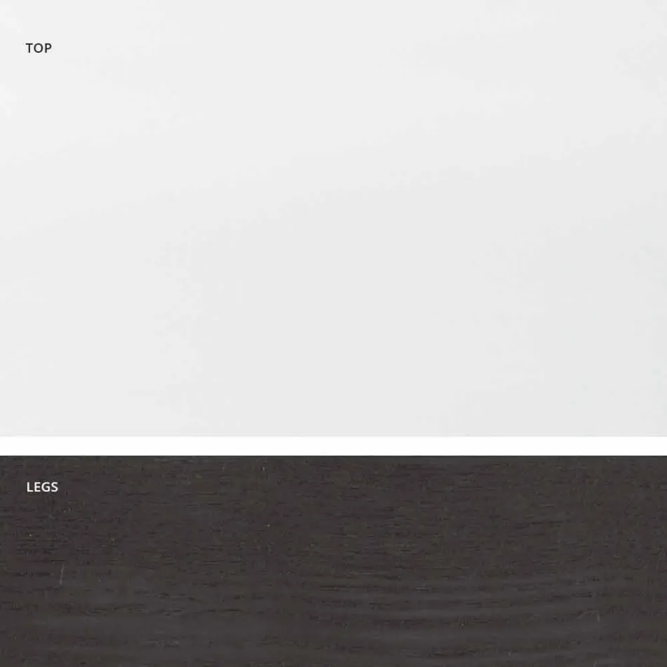 Spisebord i glas og massivt træ lavet i Italien, Egisto Viadurini