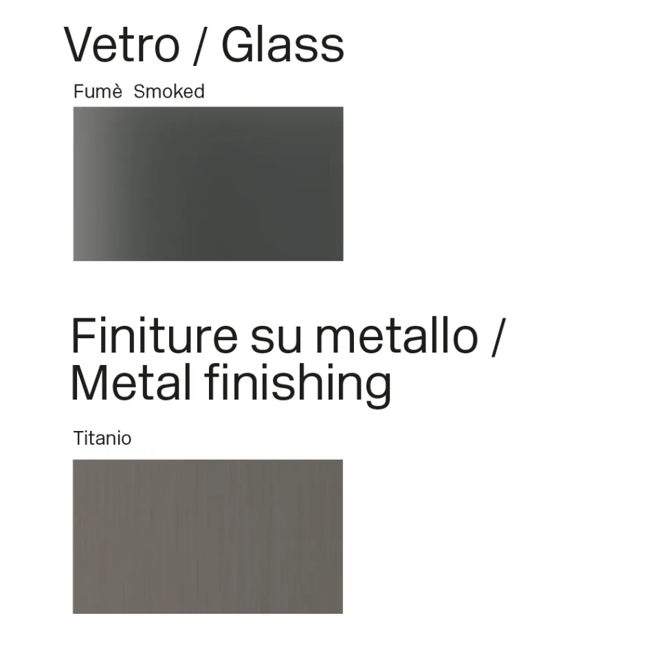 Moderne spisebord i glas og metal fremstillet i Italien - Duna Viadurini