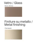 Moderne spisebord i glas og metal fremstillet i Italien - Duna Viadurini