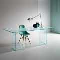 Design spisebord i ekstra klart glas, luksus lavet i Italien - Pollinare