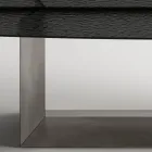 Spisebord i Italien design i smeltet glas i bronze eller røgfarvet - Moro Viadurini