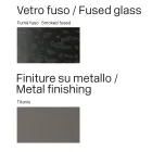 Spisebord i Italien design i smeltet glas i bronze eller røgfarvet - Moro Viadurini