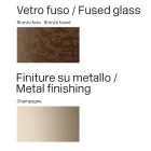 Spisebord i Italien design i smeltet glas i bronze eller røgfarvet - Moro Viadurini