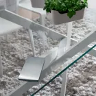 Luksus spisebord i hærdet glas og metal lavet i Italien - Carlino Viadurini