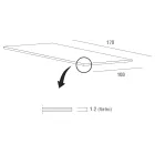 Luksus spisebord i hærdet glas og metal lavet i Italien - Carlino Viadurini