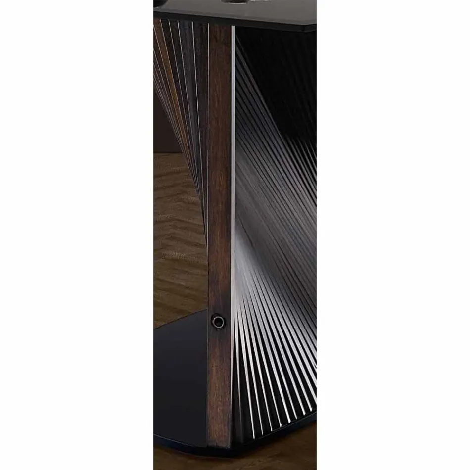 Moderne spisebord i Gres og asketræ fremstillet i Italien - Croma Viadurini