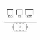 Moderne spisebord i Gres og asketræ fremstillet i Italien - Croma Viadurini